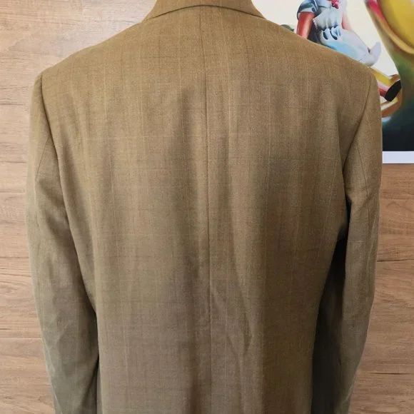 Oscar DeLaRenta Mens Blazer Sports Coat Casual Jacket Size 46L Wool